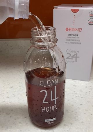 클린24시간 1BOX(5포) + 전용보틀(500ml) — 5점을 준 리뷰어가 2022년 10월 올린 사용 사진