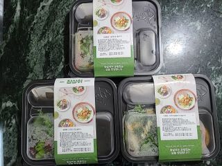 참살이도시락 작심삼일 샐러드도시락 3개 맛보기 새벽배송 또는 택배배송 — 5점을 준 리뷰어가 2021년 7월 올린 사용 사진