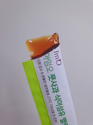 아임오 풋사과 식이섬유 밸런스 젤리 14포 — 5점을 준 리뷰어가 2021년 8월 올린 사용 사진