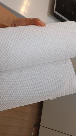 부직포나라 중금속유해물질ZERO 뜯어쓰는 주방 일회용수세미 60매 2매 — 4.5점을 준 리뷰어가 2022년 11월 올린 사용 사진