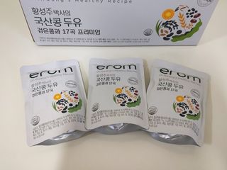 이롬 황성주 박사의 국산콩 두유 검은콩과 17곡 프리미엄 — 5점을 준 리뷰어가 2021년 5월 올린 사용 사진