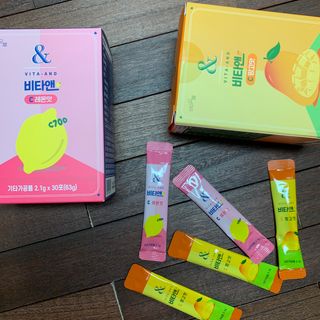 비타앤C 레몬맛, 망고맛 — 4점을 준 리뷰어가 2021년 7월 올린 사용 사진
