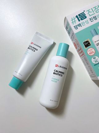 리더스코스메틱 리더스 카밍 바이오틱스 #1등 진정 기획세트 [에센스 워터150ml + 크림 마스크80ml] — 5점을 준 리뷰어가 2022년 9월 올린 사용 사진
