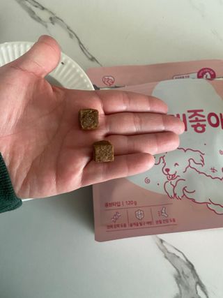 My Pet Care 천연단백질 관절건강에 개좋아 — 4.5점을 준 리뷰어가 2021년 3월 올린 사용 사진