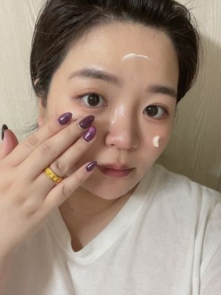 리더스코스메틱 리더스 카밍 바이오틱스 #1등 진정 기획세트 [에센스 워터150ml + 크림 마스크80ml] — 5점을 준 리뷰어가 2022년 10월 올린 사용 사진