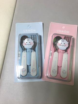 유비맘 스푼포크 케이스 세트 1+1 _컬러랜덤 발송 — 5점을 준 리뷰어가 2021년 1월 올린 사용 사진