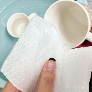 부직포나라 중금속유해물질ZERO 뜯어쓰는 주방 일회용수세미 60매 2매 — 5점을 준 리뷰어가 2022년 12월 올린 사용 사진