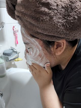 지지지 클린 퍼펙트 클렌징폼 120g — 5점을 준 리뷰어가 2022년 2월 올린 사용 사진