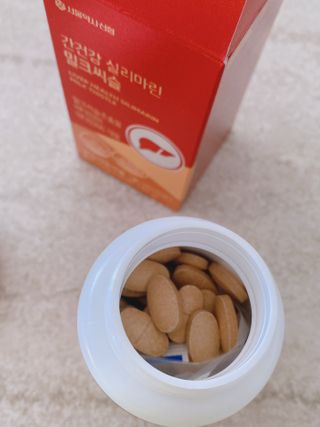 서울약사신협 간건강 실리마린 밀크씨슬 800mg, 60정 — 5점을 준 리뷰어가 2021년 10월 올린 사용 사진