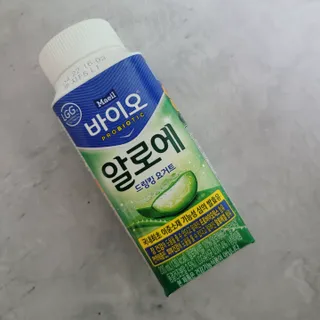 LIVE 매일바이오 알로에 드링킹 요거트 — 5점을 준 리뷰어가 2022년 4월 올린 사용 사진