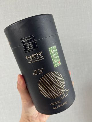 프리마인 자체 기업부설 연구소에서 찾아낸 건강한 수면의 비밀.  슬립토 플러스 30포 — 4.5점을 준 리뷰어가 2023년 5월 올린 사용 사진
