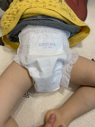쿠잉 에어드라이  풀커버 팬티기저귀 (L/XL/XXL/XXXL) 1팩 — 4점을 준 리뷰어가 2023년 1월 올린 사용 사진