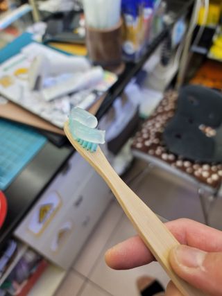 [비건인증]닥터데디스 마망치약 100g [임산부와 태아의 건강을 위해 만든 치약] + 여행용 미니치약 15g — 5점을 준 리뷰어가 2022년 8월 올린 사용 사진
