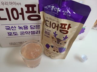 [몸엔용] 우리 아이 건강간식, 달콤한 녹용곤약젤리 디어팡 4종 — 5점을 준 리뷰어가 2022년 4월 올린 사용 사진