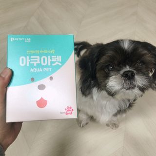 펫시랩 반려견용 액상 프리바이오틱스 아쿠아펫 — 5점을 준 리뷰어가 2021년 1월 올린 사용 사진