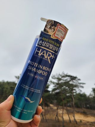 헤어플러스 단백질탈모샴푸 500ml+단백질본드앰플 145ml — 5점을 준 리뷰어가 2021년 3월 올린 사용 사진