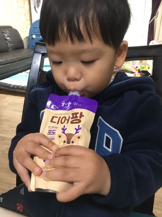 [몸엔용] 우리 아이 건강간식, 달콤한 녹용곤약젤리 디어팡 4종 — 5점을 준 리뷰어가 2021년 11월 올린 사용 사진