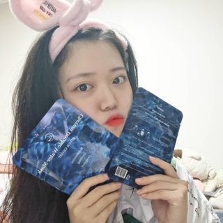 체르엠 그린 케비어 더블워터 마스크팩 5매입  2팩 — 5점을 준 리뷰어가 2021년 12월 올린 사용 사진