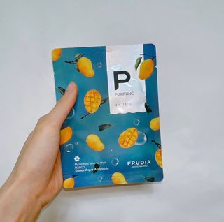 [후르디아] 골라쓰는 비건마스크팩 2종 -백년초 / 망고 — 3.5점을 준 리뷰어가 2022년 1월 올린 사용 사진