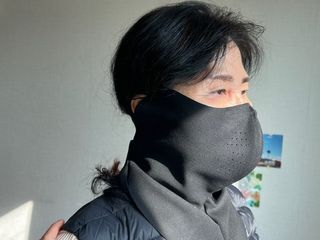 [AVAVE] 어베이브 올인원히트 스포츠 골프 방한 넥워머 마스크 — 5점을 준 리뷰어가 2024년 1월 올린 사용 사진