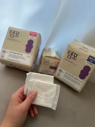 MF[템포 ] 템포 패드 내추럴순면 생리대 SET(중형 슬림 + 대형 + 라이너) — 5점을 준 리뷰어가 2024년 2월 올린 사용 사진