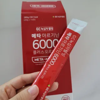 메타아르기닌 GC녹십자웰빙 메타 아르기닌 6000 플러스 오르니틴 — 5점을 준 리뷰어가 2022년 9월 올린 사용 사진