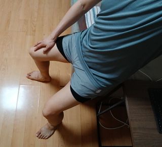 다운블로우 [구매평]🎈남자 아이스 반팔 레깅스 투인원 3부 쇼츠 세트 KWW 1000 — 5점을 준 리뷰어가 2025년 8월 올린 사용 사진