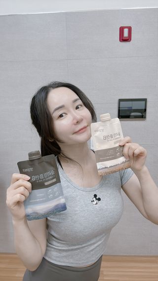 일일하우 슬리밍 플랜B 고소한 귀리맛, 진한 카카오맛 (체중조절식) — 5점을 준 리뷰어가 2023년 5월 올린 사용 사진