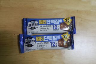 이지프로틴바 3종x각 2ea (고단백질바, 멀티단백질바, 식물성단백질바) — 4.5점을 준 리뷰어가 2024년 3월 올린 사용 사진