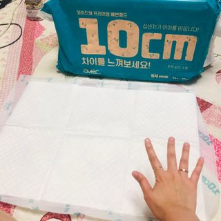 아베크 펫 와이드 프리미엄 중형 애견 강아지 배변 패드 54매 1팩 45g — 5점을 준 리뷰어가 2021년 7월 올린 사용 사진