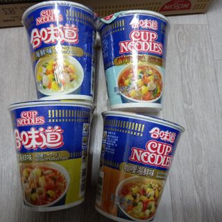 NISSIN 닛신 컵누들  4종 - 씨푸드오리지날, 씨푸드 스파이시, 씨푸드 커리, 씨푸드 XO소스 — 5점을 준 리뷰어가 2023년 1월 올린 사용 사진
