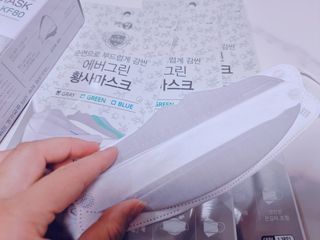 에버그린 순면 끈조절 KF80 마스크 - 화이트/블랙 컬러 대형 - 10매 — 5점을 준 리뷰어가 2021년 6월 올린 사용 사진