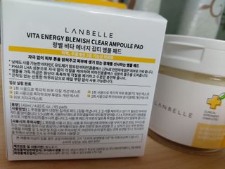 랑벨 비타 에너지 잡티 앰플 패드 65매 (투명하고 밝은 얼굴 광채패드) — 4점을 준 리뷰어가 2022년 5월 올린 사용 사진