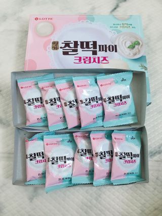 롯데제과 찰떡파이 크림치즈 — 4.5점을 준 리뷰어가 2021년 5월 올린 사용 사진