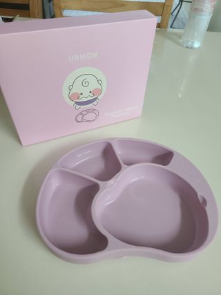 유비맘 캐릭터 실리콘 흡착 식판_색상 랜덤발송 — 5점을 준 리뷰어가 2021년 1월 올린 사용 사진