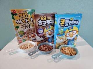 씨알푸드 뽀로로 시리얼 3종 — 5점을 준 리뷰어가 2022년 2월 올린 사용 사진