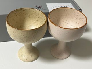 소담스퀘어 상암 [다피] 들깨 도자기 막걸리 고블렛잔 – 4Color 술잔 2P 세트(선물세트) — 3.5점을 준 리뷰어가 2022년 10월 올린 사용 사진
