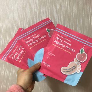 [후르디아] 코끼리 발 허물 팩-복숭아 풋 필링 마스크 3개 — 리뷰어가 2021년 4월 올린 사용 사진