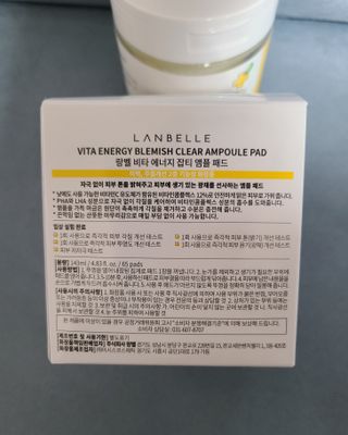 랑벨 비타 에너지 잡티 앰플 패드 65매 (투명하고 밝은 얼굴 광채패드) — 4.5점을 준 리뷰어가 2022년 5월 올린 사용 사진