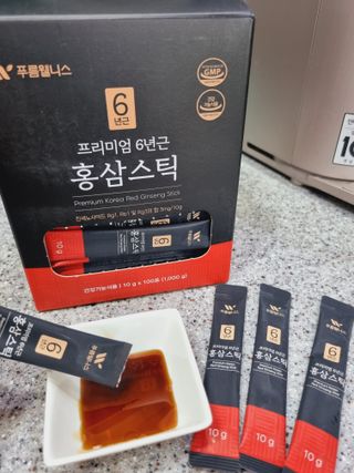 [푸름웰니스] 프리미엄 6년근 홍삼스틱 3mg x 100포 — 4점을 준 리뷰어가 2022년 4월 올린 사용 사진