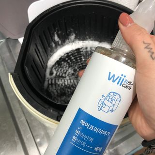 위케어 천연 주방세세, 에어프라이어세제, 다목적세정제, 발포텀블러세정제 — 4점을 준 리뷰어가 2021년 2월 올린 사용 사진