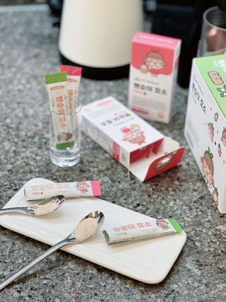 아이비웰니스 빵순이 식탁 위의 필수템! 빵순이 효소 키위맛 100포 + 석류맛 14포 (총 114포) — 5점을 준 리뷰어가 2022년 12월 올린 사용 사진