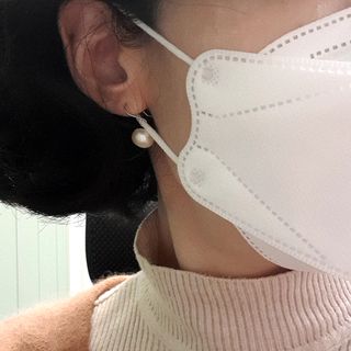 나무드 [50매입] 국내생산 KF94 크린웰 황사방역용 마스크 대형 — 4점을 준 리뷰어가 2021년 11월 올린 사용 사진