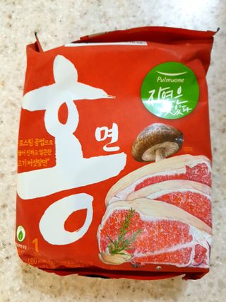 [풀무원] 자연은맛있다 정면, 백면, 홍면  세트 — 5점을 준 리뷰어가 2021년 4월 올린 사용 사진