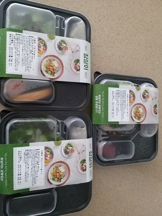 참살이도시락 작심삼일 샐러드도시락 3개 맛보기 새벽배송 또는 택배배송 — 5점을 준 리뷰어가 2021년 7월 올린 사용 사진