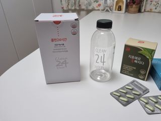 클린24시간 1BOX(5포) + 전용보틀(500ml) — 3.5점을 준 리뷰어가 2023년 7월 올린 사용 사진