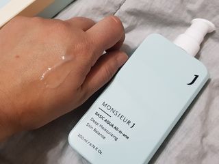 [정우성 올인원] 무슈제이 베이직 아쿠아 올인원 / 남자 화장품 브랜드 — 5점을 준 리뷰어가 2021년 3월 올린 사용 사진