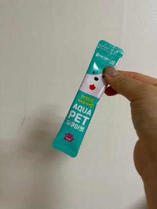 펫시랩 반려견용 액상 프리바이오틱스 아쿠아펫 — 5점을 준 리뷰어가 2020년 12월 올린 사용 사진