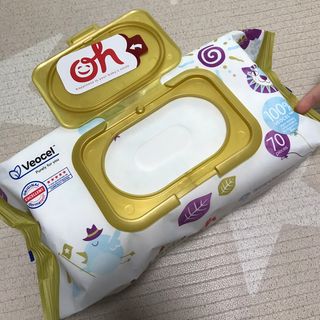 킨도 아기 물티슈 골드 일반형 — 5점을 준 리뷰어가 2021년 4월 올린 사용 사진