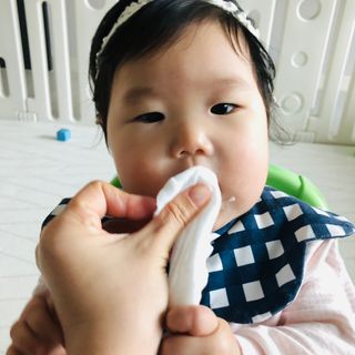디어엘로디 프리미엄 유기농 유아 솜티슈 40매 3Pack +60매 1Pack 혼합형 — 4점을 준 리뷰어가 2021년 4월 올린 사용 사진